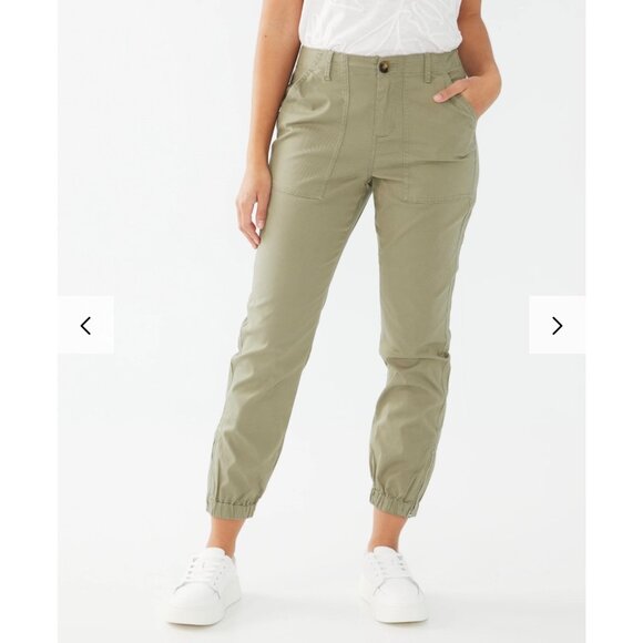 NWT FDJ Tencel Cargo Olivia Slim Ankle Utility Pants Beige 4 GorpCore StreetWear - Picture 2 of 13